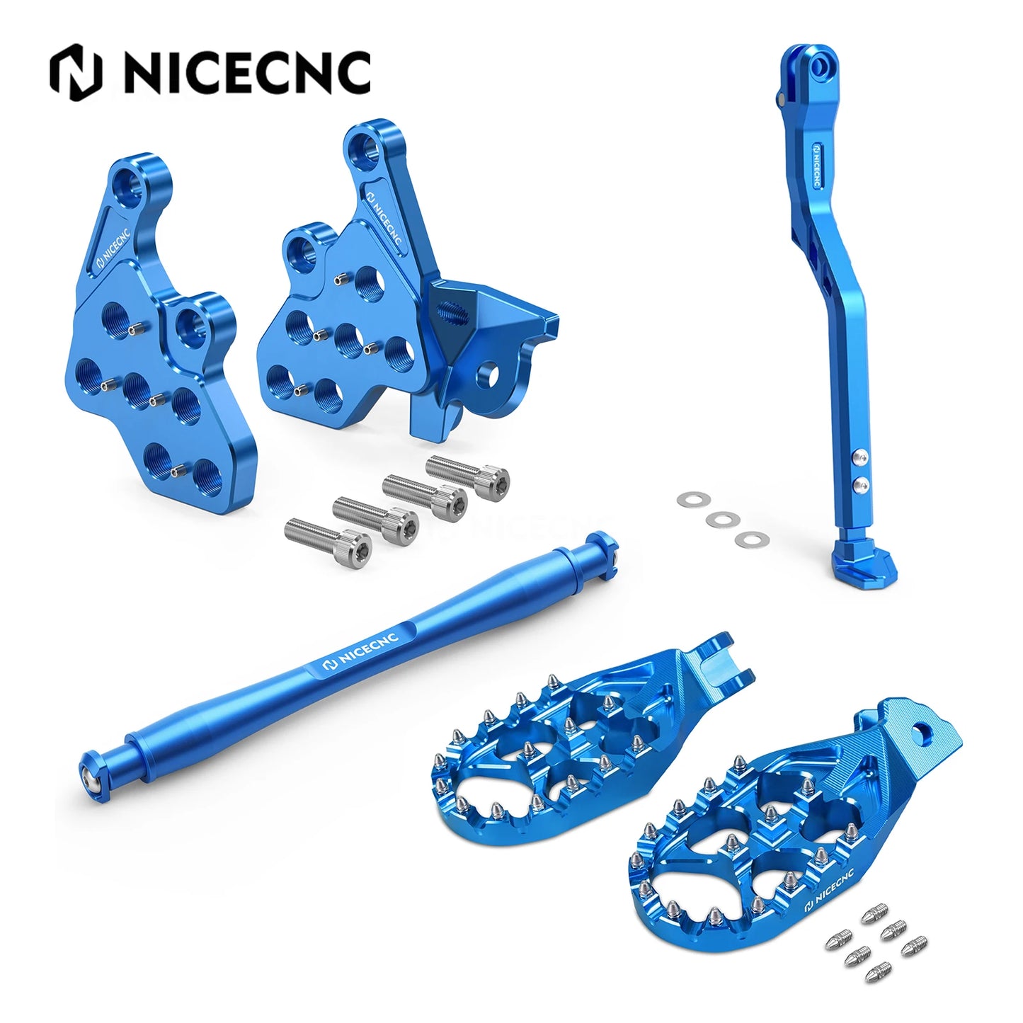 NICECNC For Surron Light Bee X S Electric Bike Footpeg Peg Bracket Package Footrest Pedal Support Brace Foot Side Kick Stand Kit RISE DEFENSE SYSTEMS.AI PRODUCTS