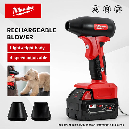 Milwaukee Mini Turbo Jet Fan Electric Air Duster Adjustable wind speed Turbo Violent Blower Rechargeable with Light Car Cleaning RISE DEFENSE SYSTEMS.AI PRODUCTS