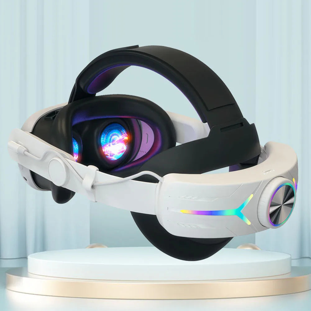 RGB Adjustable VR Head Band LED Backlight VR Lightweight Replacement Strap 8000mAh Rechargeable Comfort for Meta Quest 3 Headset RISE DEFENSE SYSTEMS.AI PRODUCTS