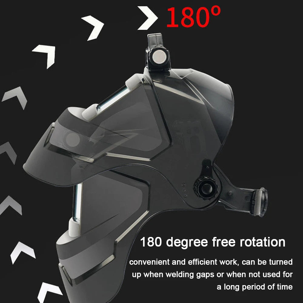 Welding Mask Solar Automatic Dimming Large View True Color 130℃ High Temperature Resistant Welder Auto Darkening Welding Helmet RISE DEFENSE SYSTEMS.AI PRODUCTS