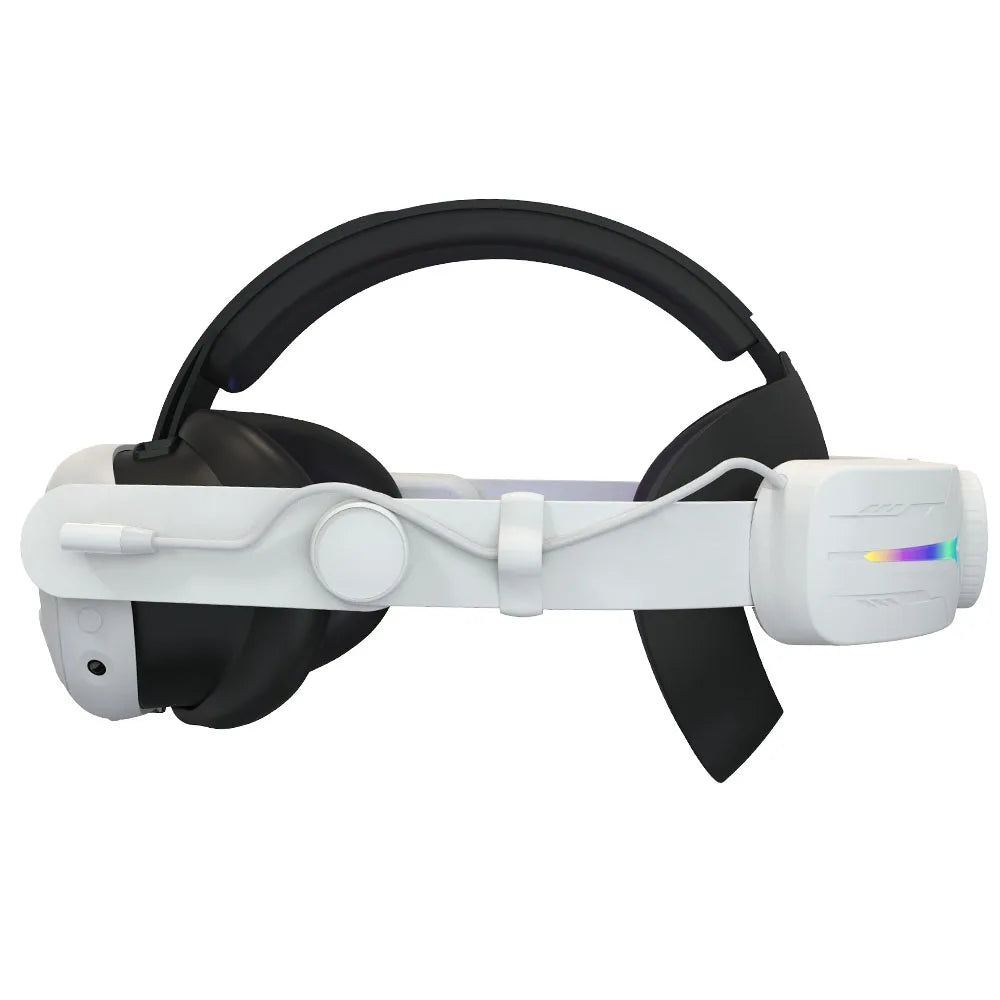 RGB Adjustable VR Head Band LED Backlight VR Lightweight Replacement Strap 8000mAh Rechargeable Comfort for Meta Quest 3 Headset RISE DEFENSE SYSTEMS.AI PRODUCTS