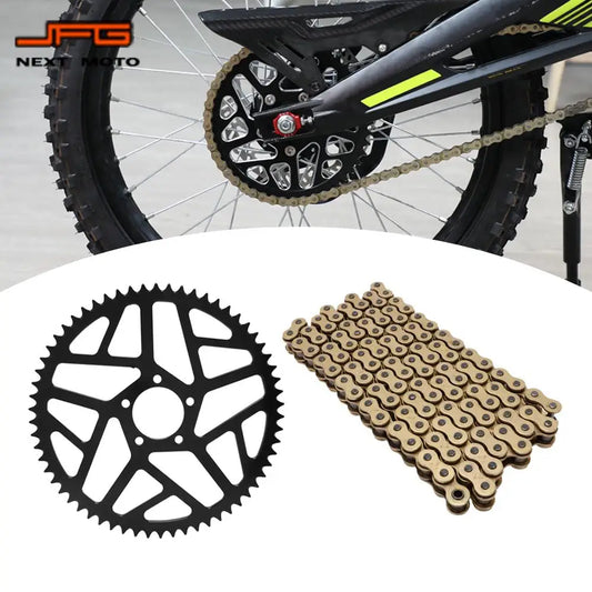 For Sur-Ron 58T 62T Sprocket 106 112 120 Chain Set Surron Light Bee S X Talaria Sting Electric Dirt Bike Motorcycle CNC Parts RISE DEFENSE SYSTEMS.AI PRODUCTS
