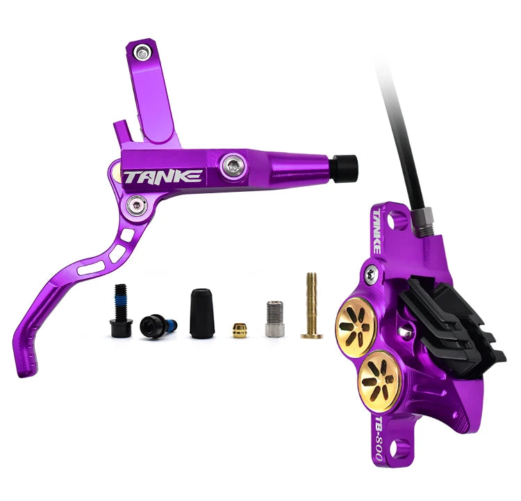 TANKE MTB 4 Piston Hydraulic Disc Brake 900/1700mm  4 Piston Resin Brake Pads Oil Pressure AM DH Road MTB Ultralight Disc Brake RISE DEFENSE SYSTEMS.AI PRODUCTS