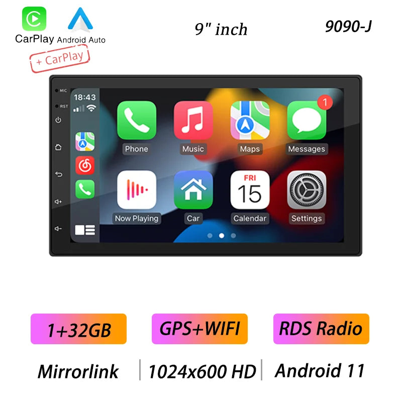 BQCC 4core 2 Din Car Radio Androidauto Carplay Android 13 GPS Car Audio 7"/9"/10" WIFI BT IPS Automotive Multimedia Player RISE DEFENSE SYSTEMS.AI PRODUCTS
