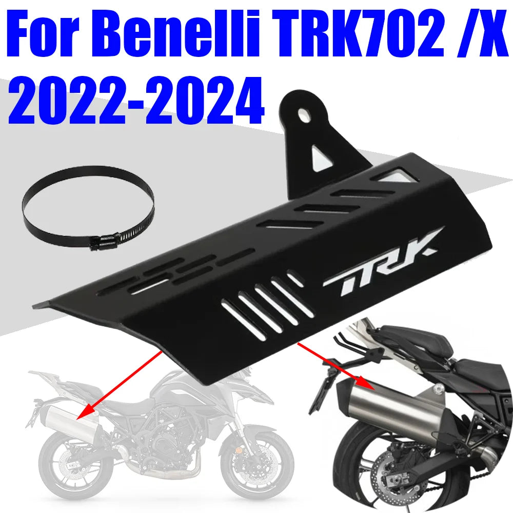 Motorcycle Exhaust Pipe Heat Shield Cover Muffler Protection Guard for Benelli TRK702X TRK702 TRK 702 X TRK 702X Accessories RISE DEFENSE SYSTEMS.AI PRODUCTS