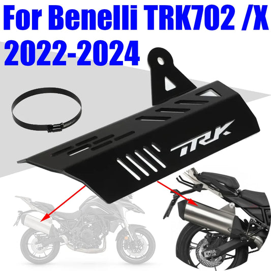 Motorcycle Exhaust Pipe Heat Shield Cover Muffler Protection Guard for Benelli TRK702X TRK702 TRK 702 X TRK 702X Accessories RISE DEFENSE SYSTEMS.AI PRODUCTS