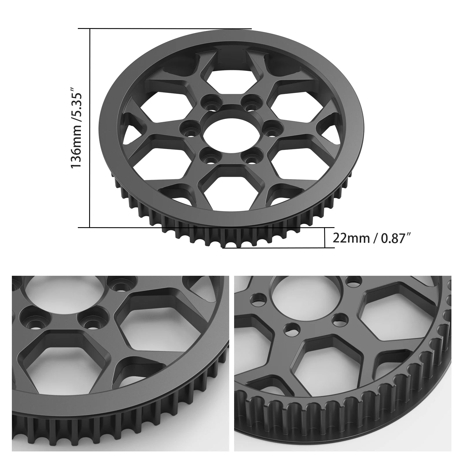 For 2024 Surron Light Bee X S L1E Secondary Pulley NICECNC Electric Bike Rear Secondary Belt Drive System For Segway X160 X260 RISE DEFENSE SYSTEMS.AI PRODUCTS