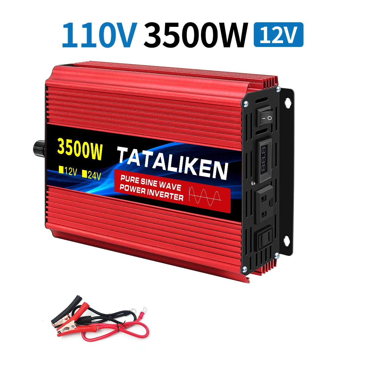DC 12V/24V to AC 110V60HZ Pure Sine Wave Inverter screen 1600-10000w suitable for Car solar High Energy Converter with LED RISE DEFENSE SYSTEMS.AI PRODUCTS