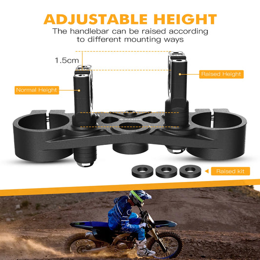 NICECNC For Yamaha YZ125 YZ250 2018-2024 YZ125X YZ250X 2020-2023 YZ YZX 125 250 Motorcycle Front Forks Clamp Upper Triple Tree RISE DEFENSE SYSTEMS.AI PRODUCTS