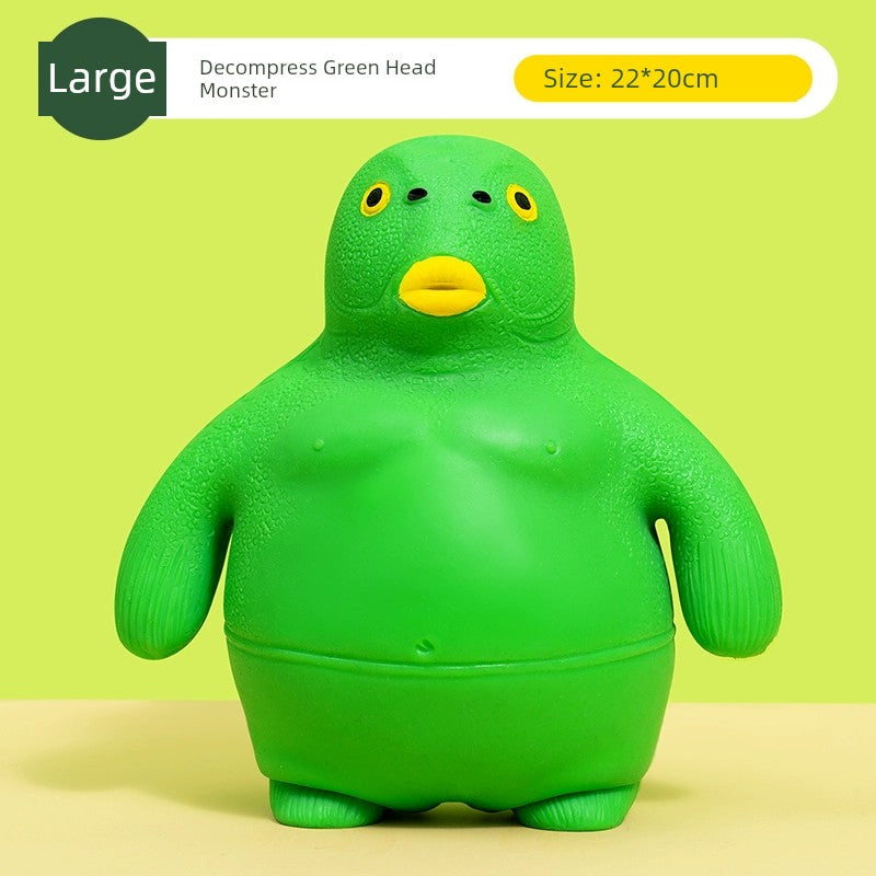 Internet Celebrity Decompression Artifact King Gorilla Funny Green Head Fish Fun Squeezing Toy Press Decompression Vent Toys RISE DEFENSE SYSTEMS.AI PRODUCTS