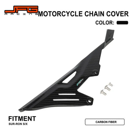 Motorcycle Funparts Chain Guard Cover Carbon Fiber Chain Protection For Surron Sur-Ron Lightbee Light Bee X S Dirt Pit Bike RISE DEFENSE SYSTEMS.AI PRODUCTS