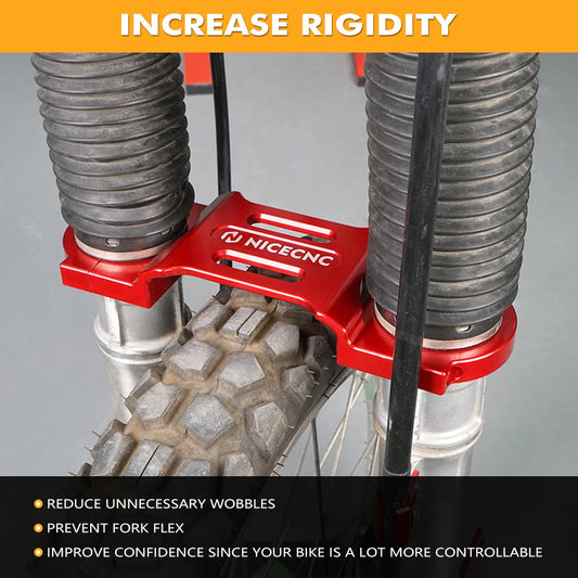 For Honda XR650L XR 650L 1993-2024 2023 2022 2021 NICECNC Dirt Bike Front Fork Brace Stabilizer Aluminum Motorcycle Accessories RISE DEFENSE SYSTEMS.AI PRODUCTS