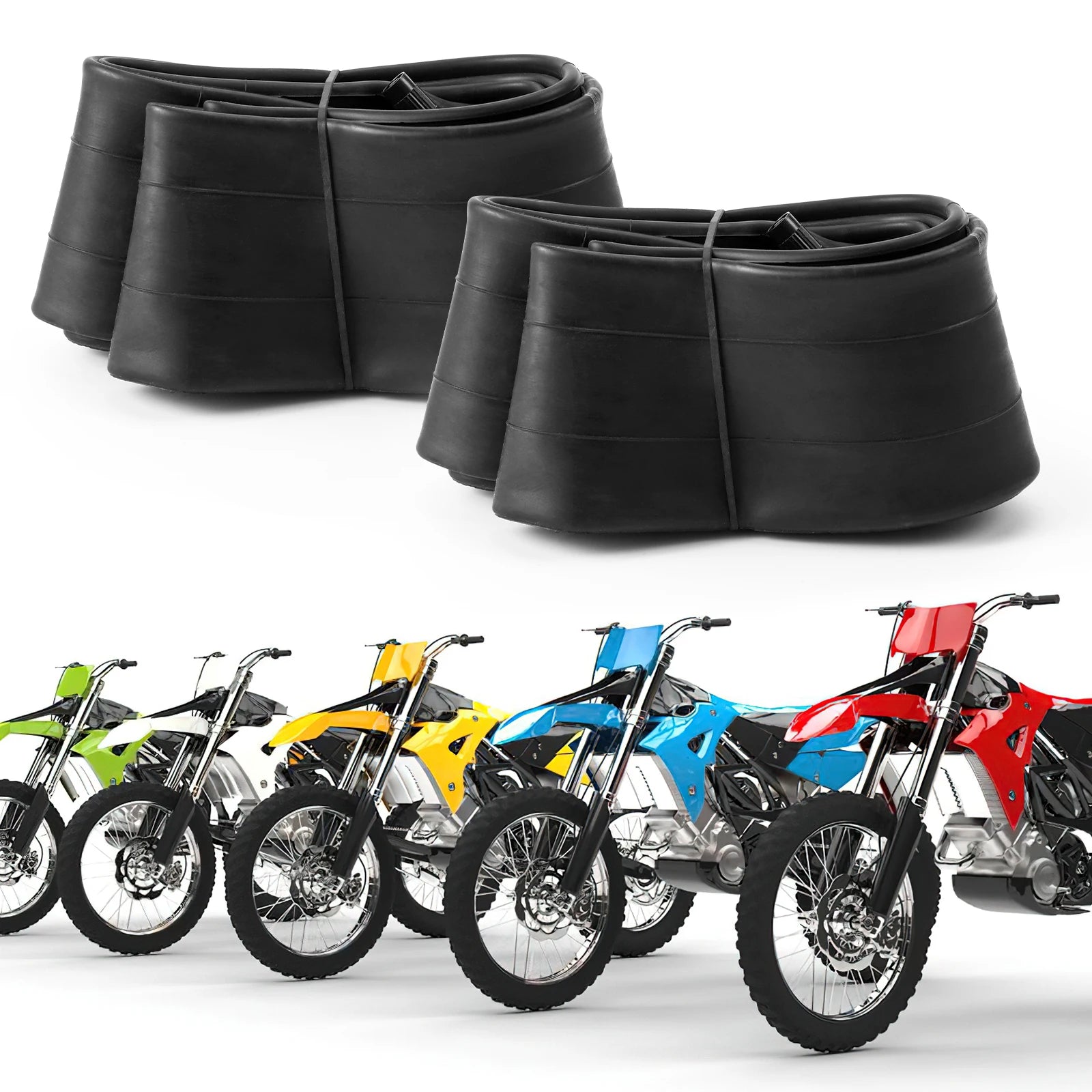 2PCS Butyl Rubber Motorcycle Inner Tube 2.50/2.75-10 TR4 RISE DEFENSE SYSTEMS.AI PRODUCTS