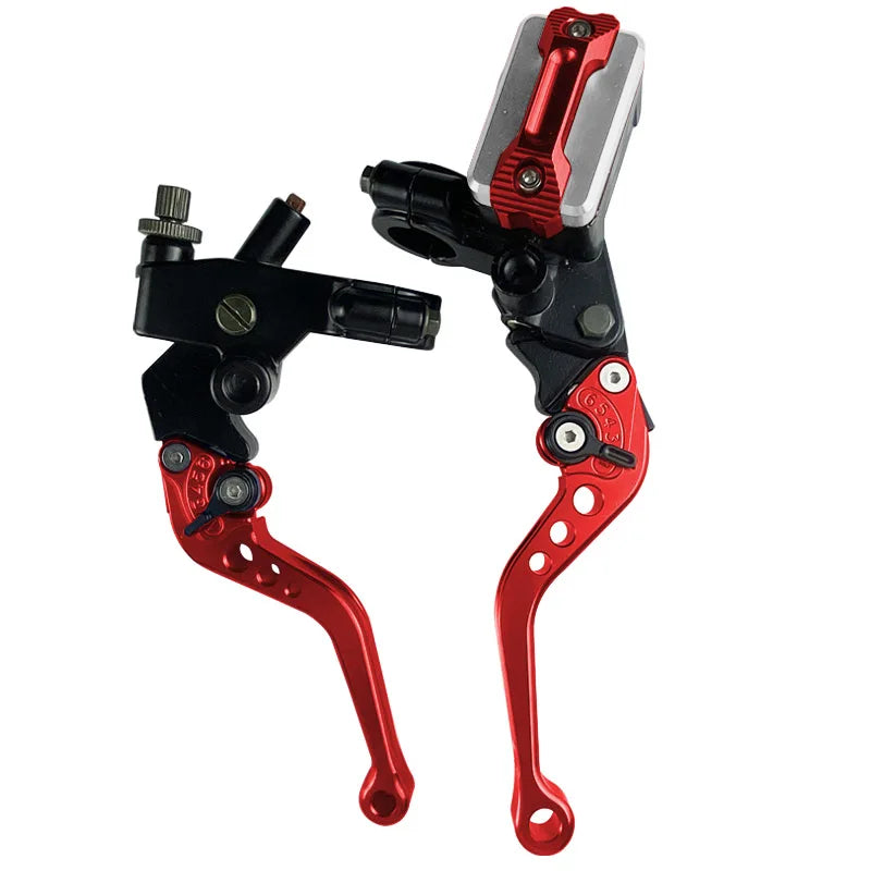 CNC One Pair 7/8" 22mm Universal Motorcycle Brake Master Cylinder Lever Cable Clutch Reservoir For Scooter Sport Dirt Bike RISE DEFENSE SYSTEMS.AI PRODUCTS