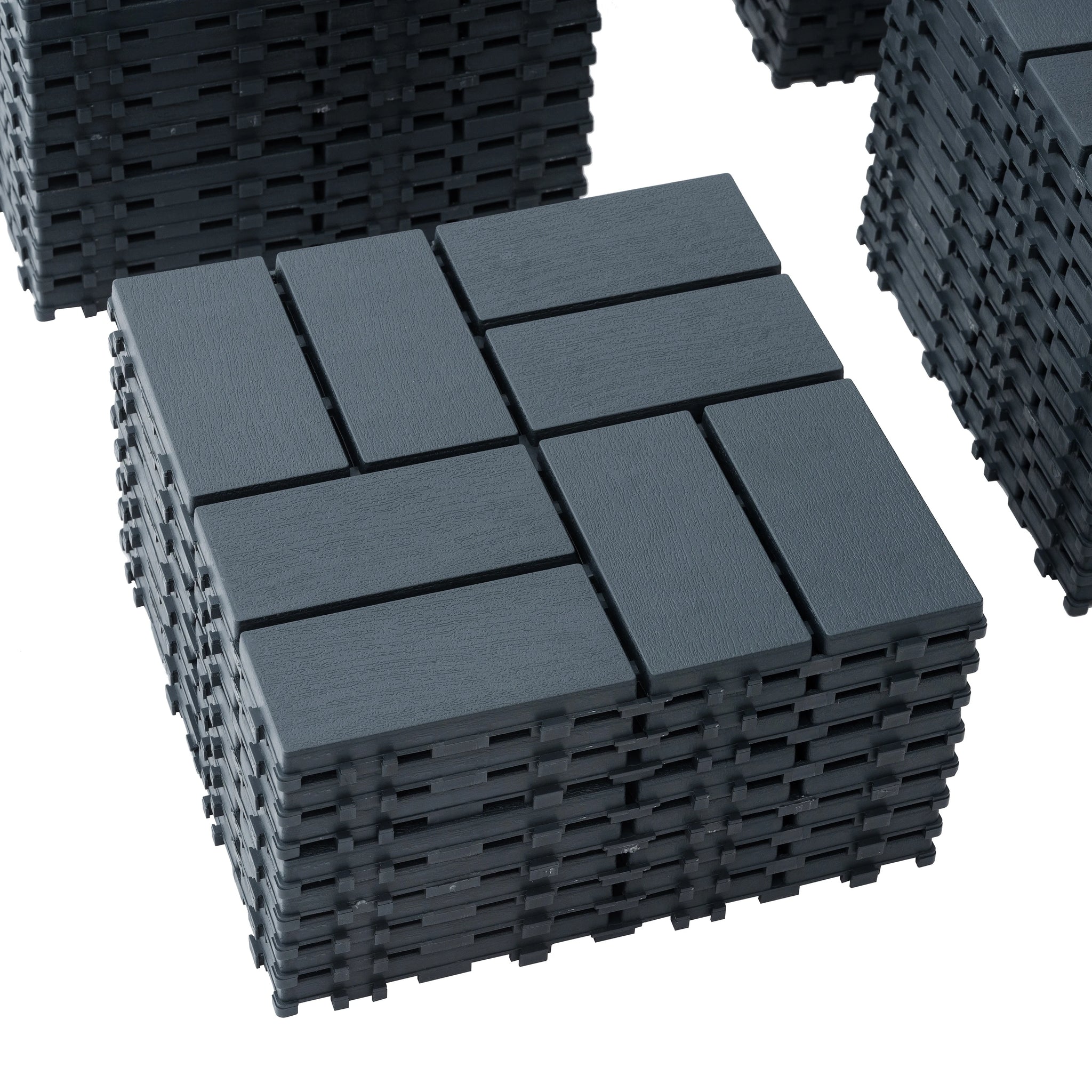 44 Pack Interlocking Patio Deck Tiles-12x12 Inch, Easy Install for Poolside, Balcony, Backyard - Durable Polypropyl RISE DEFENSE SYSTEMS.AI PRODUCTS