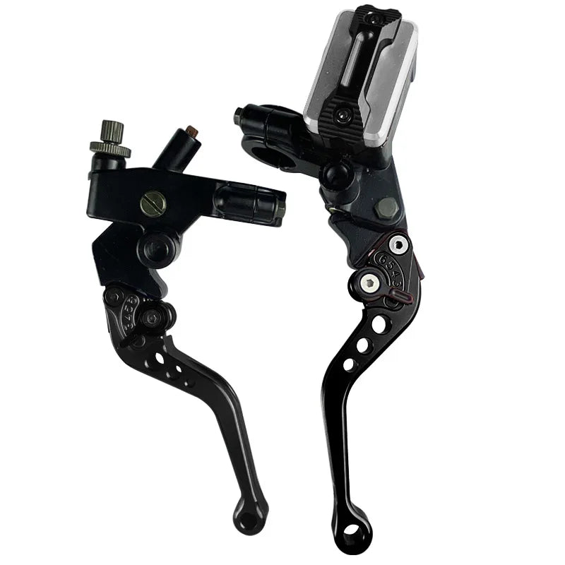 CNC One Pair 7/8" 22mm Universal Motorcycle Brake Master Cylinder Lever Cable Clutch Reservoir For Scooter Sport Dirt Bike RISE DEFENSE SYSTEMS.AI PRODUCTS