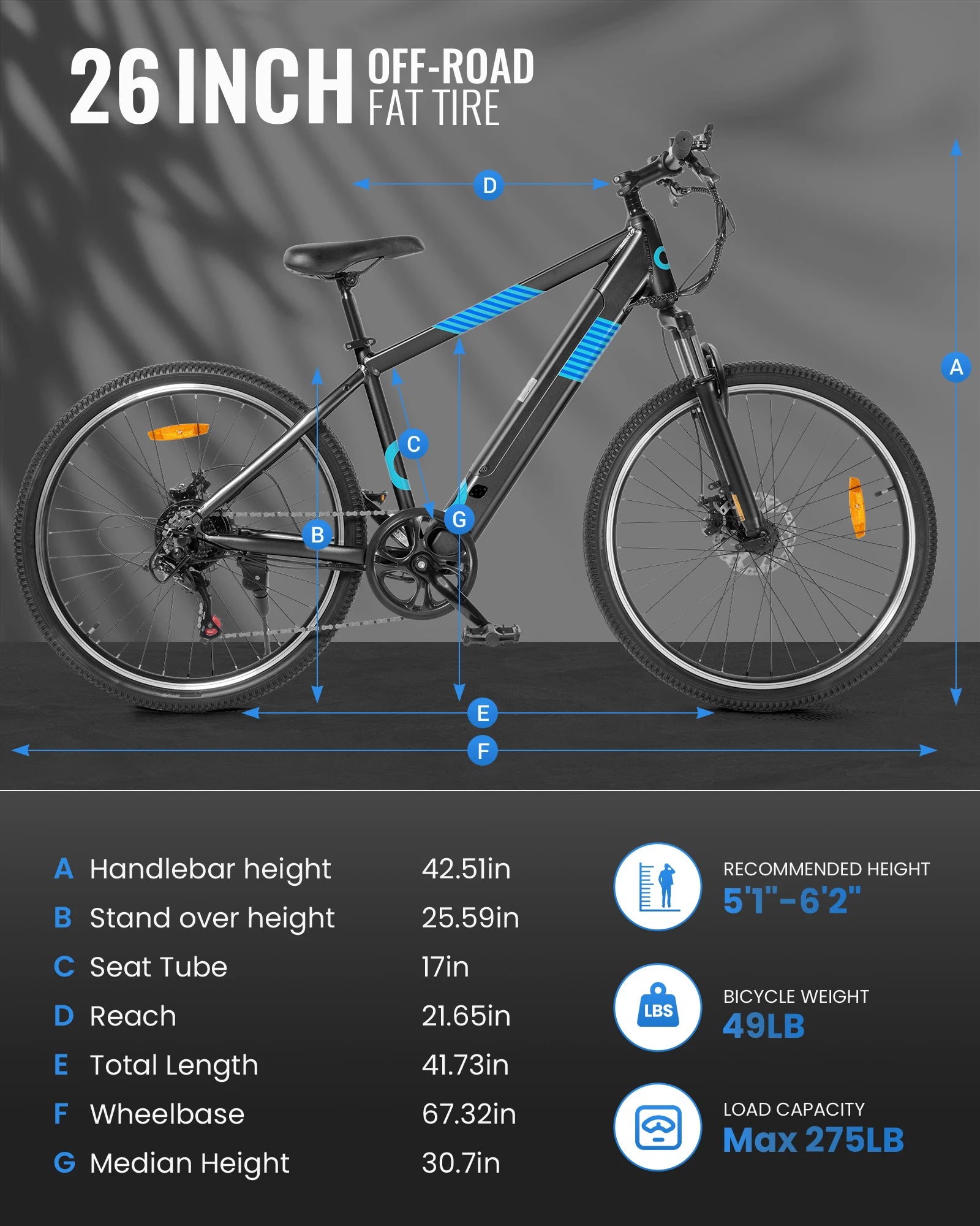 350W 26" electric mountain bike for adults, 36V hidden removable battery, with Shimano 7-speed urban commuter electric bike. RISE DEFENSE SYSTEMS.AI PRODUCTS