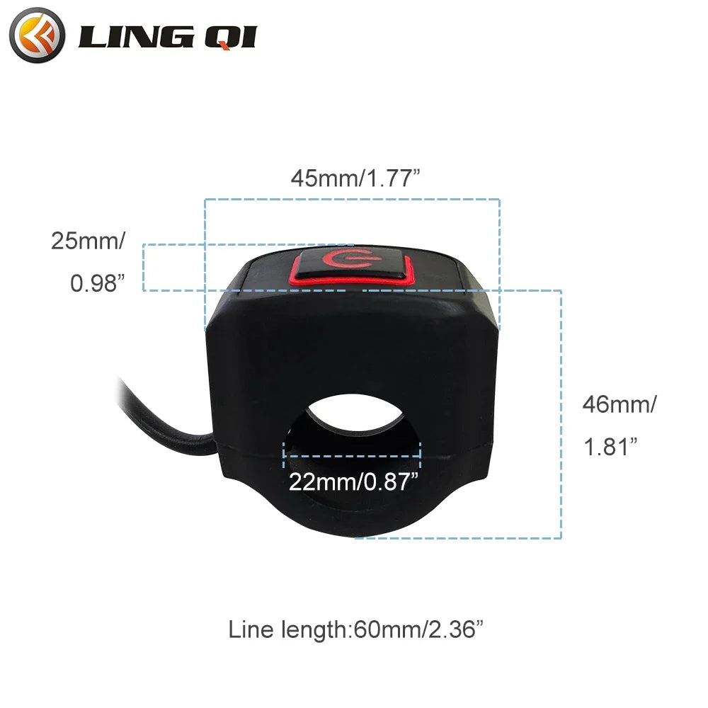 LINGQI RACING Modified Headlight Switch Control On Off Switches For TALARIA STING SURRON SUR RON Light Bee X Dirt Pit Bike Parts RISE DEFENSE SYSTEMS.AI PRODUCTS