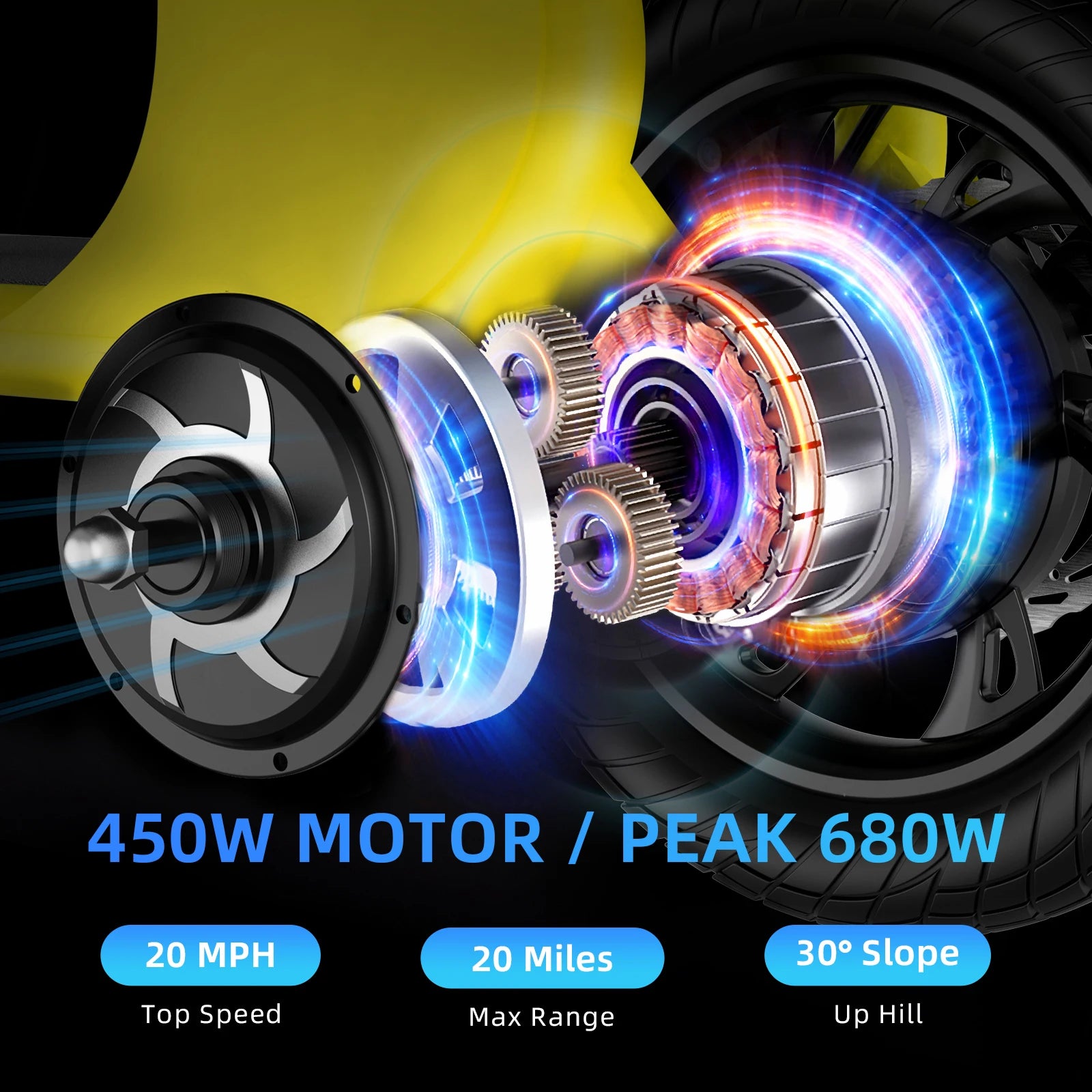 HEZZO Electric Scooter Adults W/ 36V 8Ah Battery 630W Peak Motor 15.5mph Max Speed 14 inch Folding Electric Bike Range 31 Miles RISE DEFENSE SYSTEMS.AI PRODUCTS