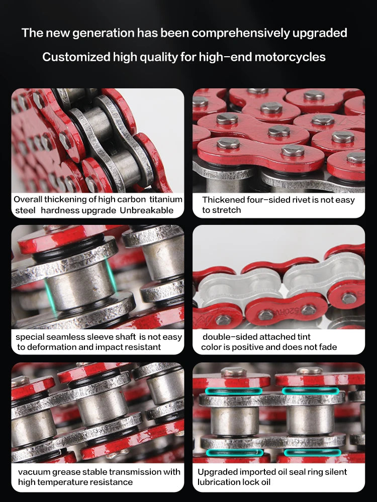 O ring seal Mrrangt 428 520 525 120L 136L chain for Universal honda yamaha kawasaki suzuki ATV dirt bike off road motorcycle RISE DEFENSE SYSTEMS.AI PRODUCTS
