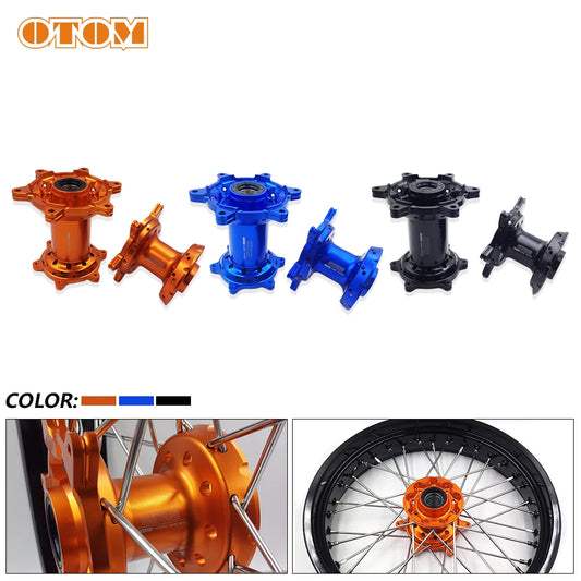 OTOM Motorcycle 36 Holes Front Rear Wheel Hub CNC Aluminum Billet For KTM SXF XCF SMR HUSQVARNA FC FX TC TX GASGAS EXF MXF 2022 RISE DEFENSE SYSTEMS.AI PRODUCTS