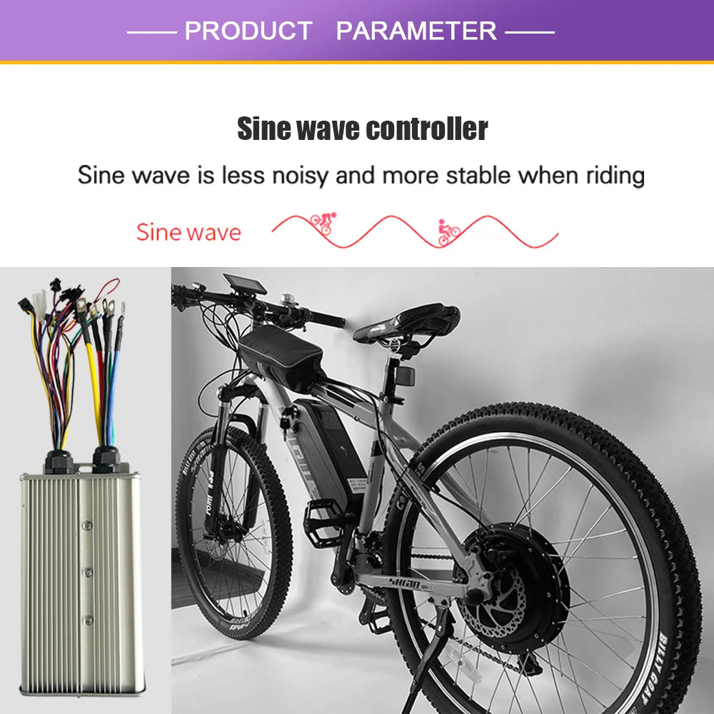 JN 60A Sinewave Controller Dual Mode Controller Sensor/Sensorless 48V-72V For 1000W 1500W 2000W 3000W Hub Motor RISE DEFENSE SYSTEMS.AI PRODUCTS