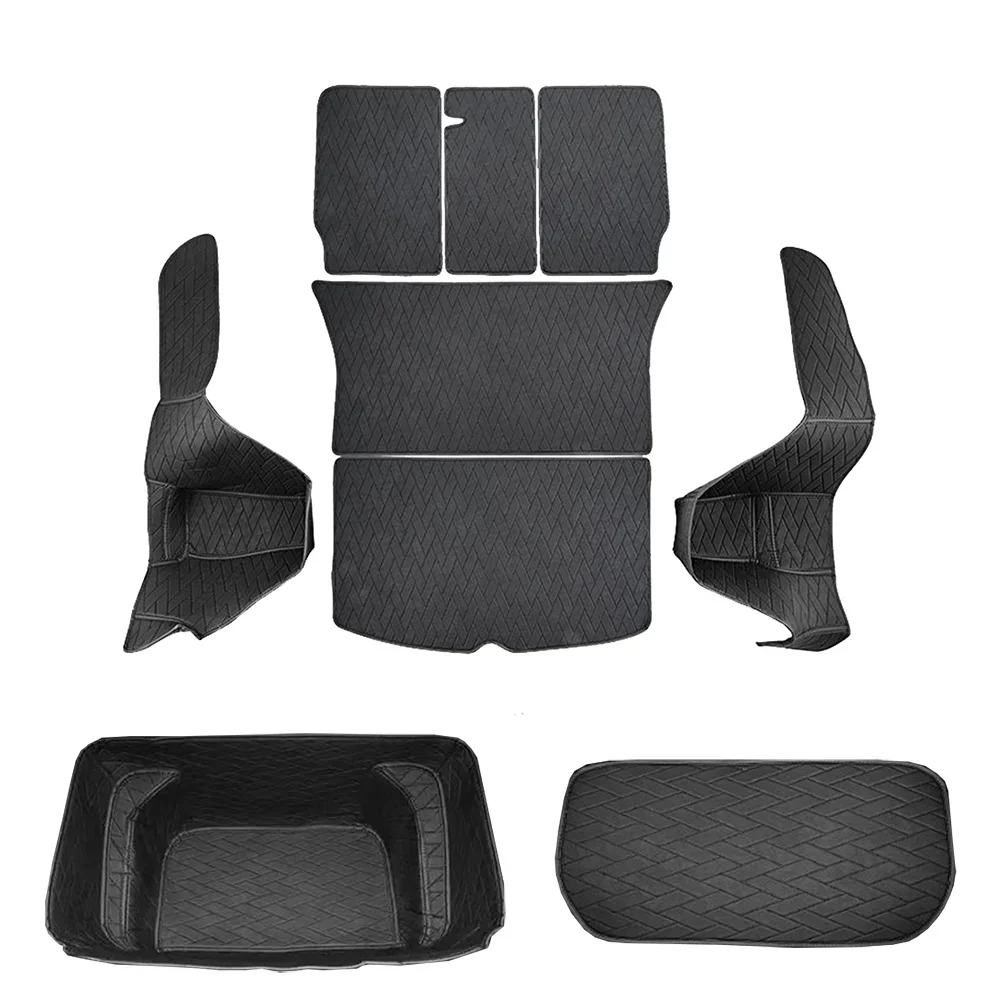 New Leather Trunk Mats Fully Surrounded Waterproof Non-Slip Liner Custom Floor mat for Tesla Model Y 3 Highland 2017 to 2024 RISE DEFENSE SYSTEMS.AI PRODUCTS