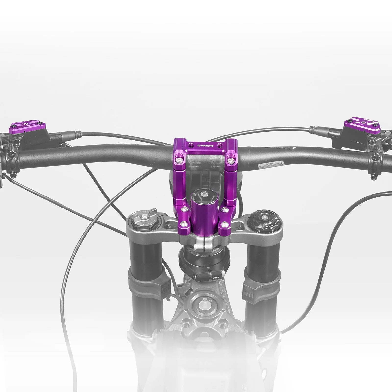 NICECNC For Surron Light Bee X S L1E Electric Dirt Bike Front Handlebar Bar Riser Mount Bracket Front Rear Brake Reservoir Cover RISE DEFENSE SYSTEMS.AI PRODUCTS