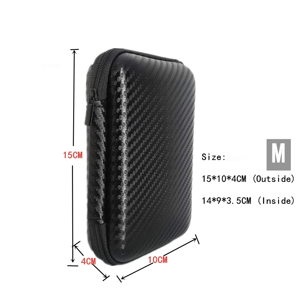 EVA Earphone Bags Boxes Case Portable Storage Bag Car Repair Tool Kit Storage Carbon Fiber Pattern With Zipper Bag RISE DEFENSE SYSTEMS.AI PRODUCTS