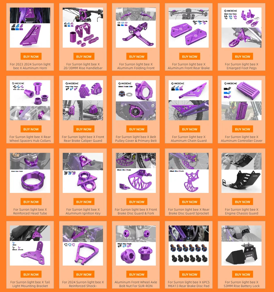 For Surron light bee X Belt Pulley Cover & Primary Belt Pulley Nut light bee S light bee L1E Segway X160 X260 Electric Dirt Bike RISE DEFENSE SYSTEMS.AI PRODUCTS