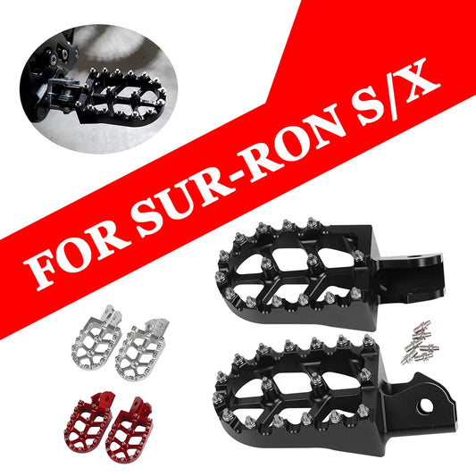 For Sur-Ron Sur Ron Surron X S Light Bee Off-Road Electric Vehicle Motorcycle CNC Footpegs Footrests Foot Pegs Rests Pedals Pad RISE DEFENSE SYSTEMS.AI PRODUCTS