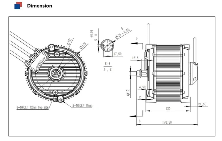 72V 13000W 13KW BLDC Motor Surron Replacement Motor RISE DEFENSE SYSTEMS.AI PRODUCTS