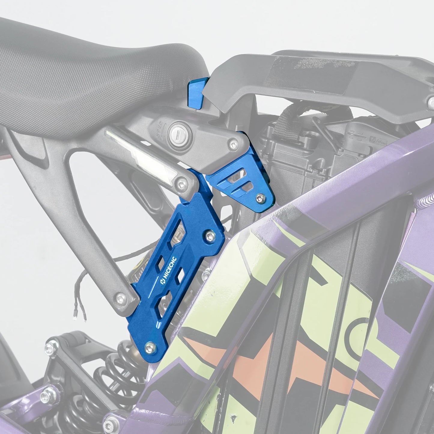 For Surron Light Bee X S L1E NICECNC Electric Dirt Bike 50MM Seat Riser Surron Light Bee X Aluminum Heighten Raise Bracket Kit RISE DEFENSE SYSTEMS.AI PRODUCTS