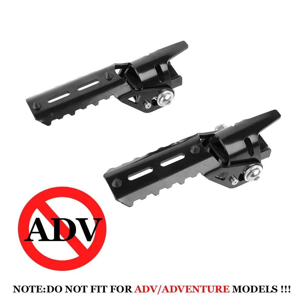 Motorcycle Footrests For BMW R1250GS R1200GS LC f900xr F750GS F850GS 2013-2023 Highway Front Foot Pegs Rotatable Folding Clamps RISE DEFENSE SYSTEMS.AI PRODUCTS