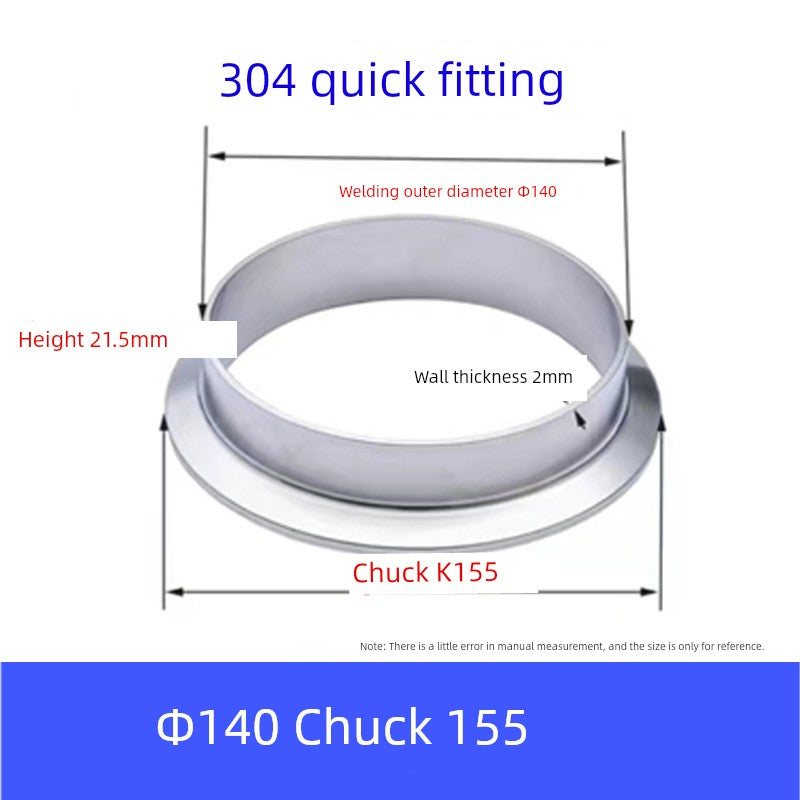 304 Stainless Steel Sanitary Quick Coupler Chuck Washer Direct Card Sleeve Quick Flange End Welding Quick Card RISE DEFENSE SYSTEMS.AI PRODUCTS