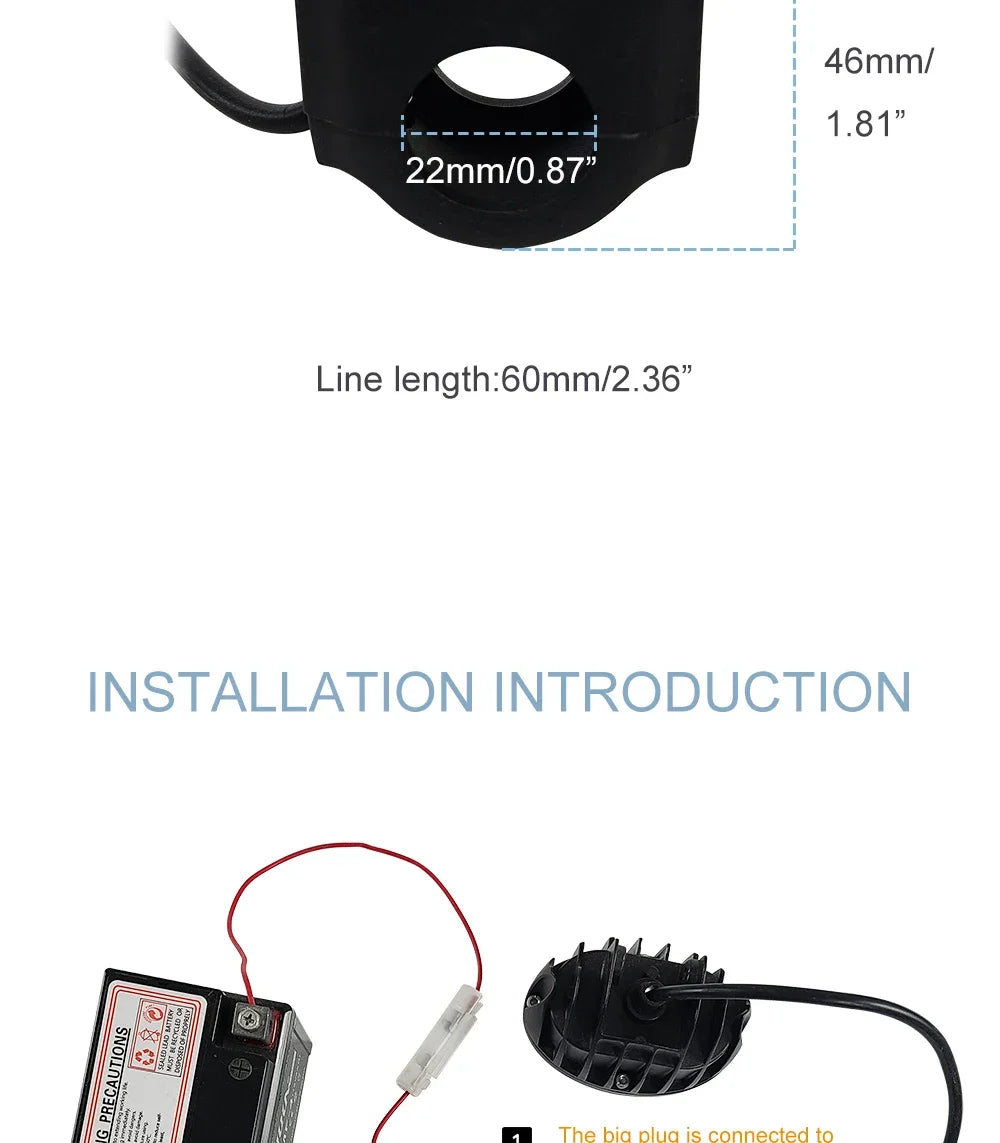 LINGQI RACING Modified Headlight Switch Control On Off Switches For TALARIA STING SURRON SUR RON Light Bee X Dirt Pit Bike Parts RISE DEFENSE SYSTEMS.AI PRODUCTS