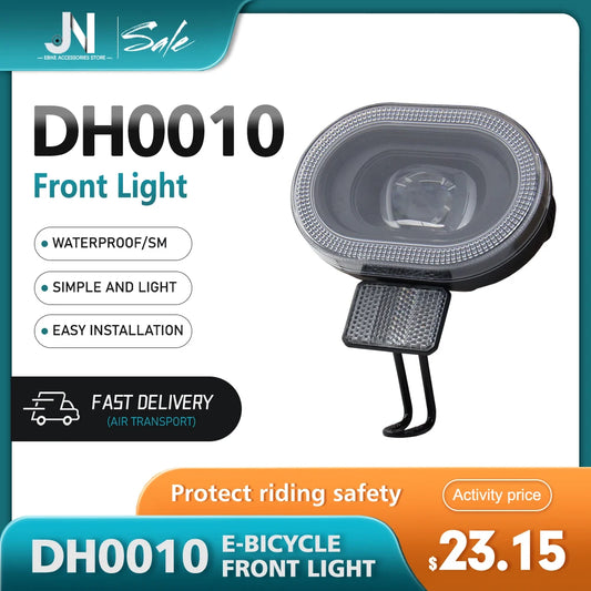 E-Bike Headlights12V -48V DH010 Electric Bike Scooter LED With Horn Front Light High Brightness Night Safe Riding Accessories RISE DEFENSE SYSTEMS.AI PRODUCTS