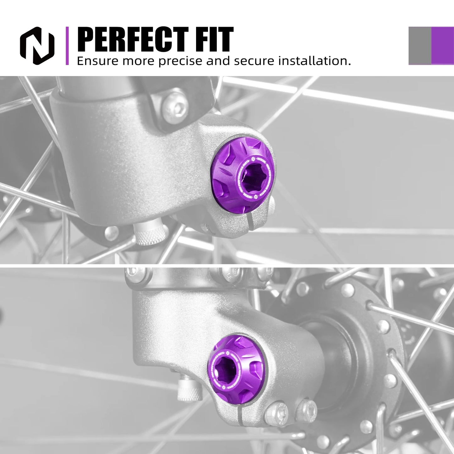 NICECNC For Sur-Ron Light Bee X S L1E Segway X160 X260 Surron Electric Dirt Bike Front Wheel Axle Bolt Nut Cover Screws Aluminum RISE DEFENSE SYSTEMS.AI PRODUCTS