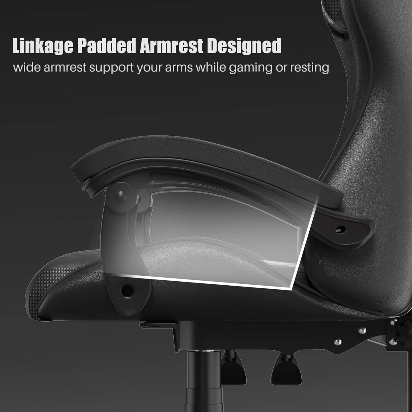 Gaming Chair Office Chair Ergonomic PU Leather Computer Desk Chair with Headrest and Lumbar Support Game Chairs Racing Chair RISE DEFENSE SYSTEMS.AI PRODUCTS