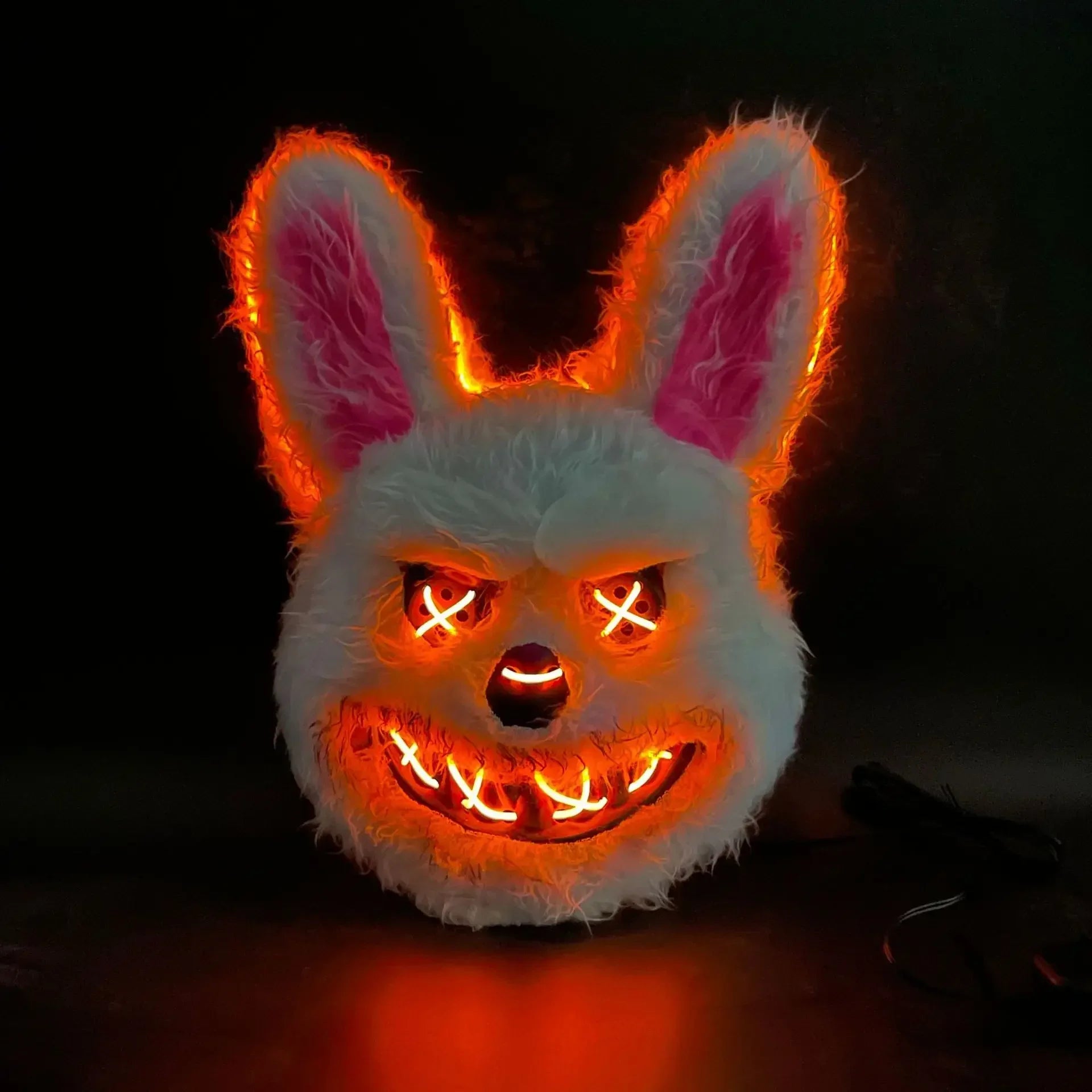 Halloween Led Bloody Plush Bunny Mask Ghost Festival Mask Realistic Bloody Bear Headgear Performance Prop Halloween Horror Mask RISE DEFENSE SYSTEMS.AI PRODUCTS