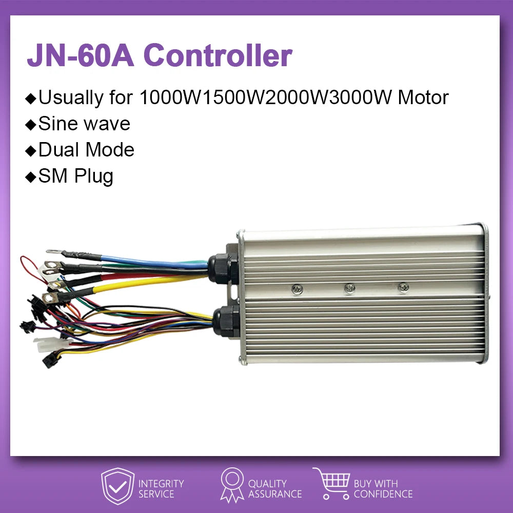 JN 60A Sinewave Controller Dual Mode Controller Sensor/Sensorless 48V-72V For 1000W 1500W 2000W 3000W Hub Motor RISE DEFENSE SYSTEMS.AI PRODUCTS