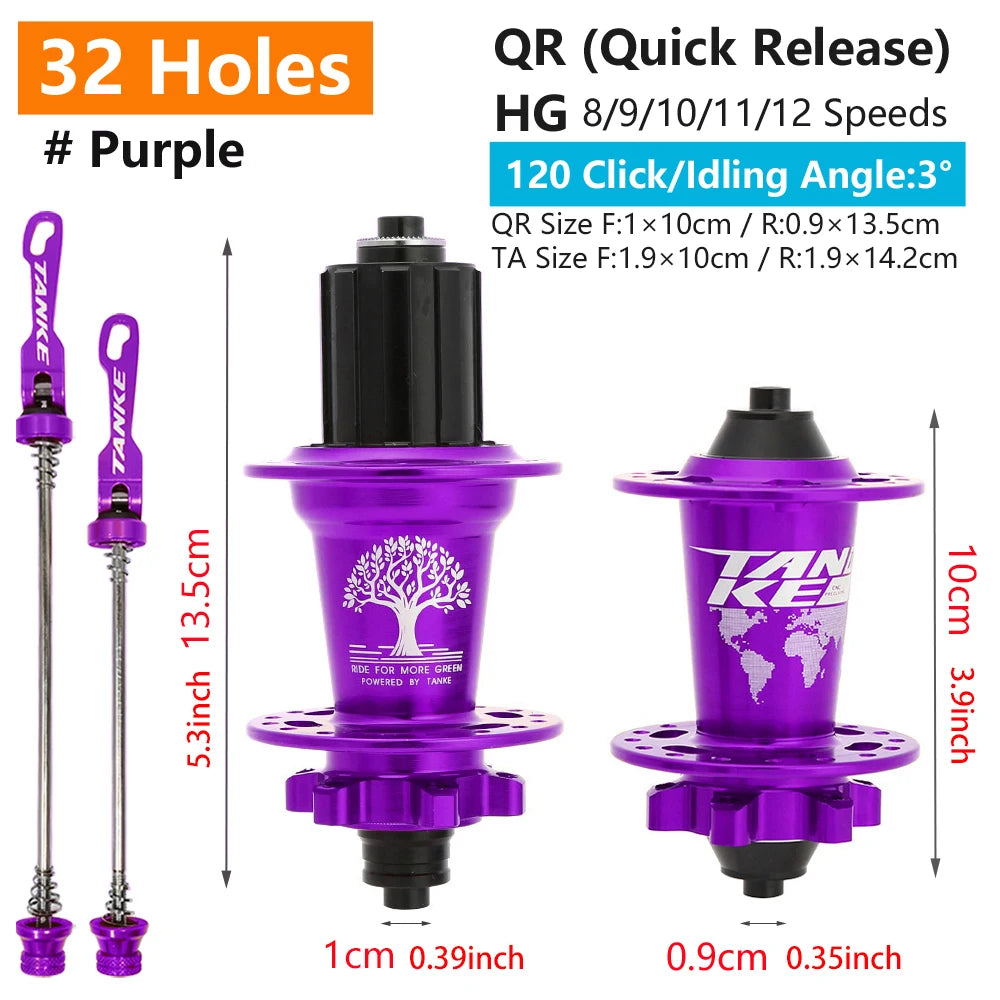 TANKE 120 Click Hub 6 Bearing MTB Mountain Bike Hub Front Rear Thru HG 28 32 36 Holes Disc Brake Bicycle Hubs 8 9 10 11 12 Speed RISE DEFENSE SYSTEMS.AI PRODUCTS
