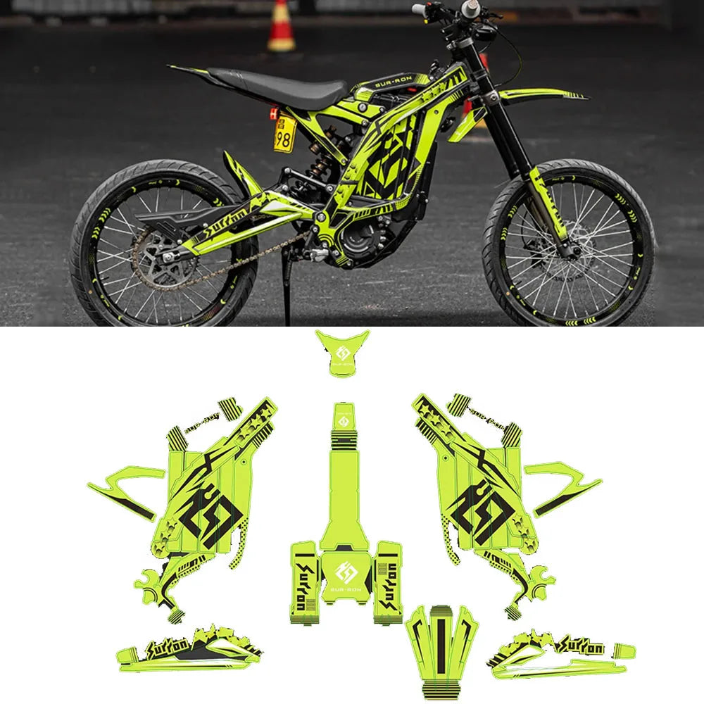 Electric offroad vehicle Motorcycle Decals Stickers Background Kit For Sur-Ron light bee X Sur-Ron light bee S PersonalizedDecal RISE DEFENSE SYSTEMS.AI PRODUCTS