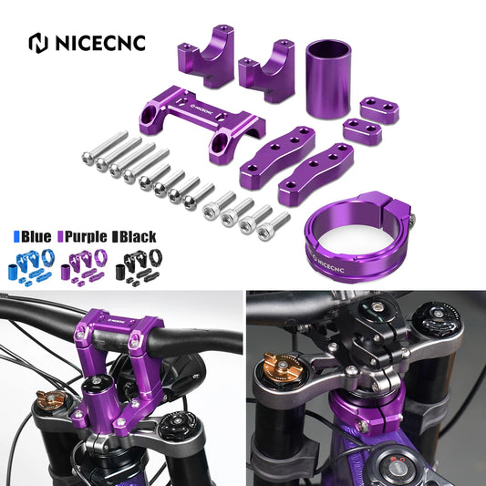 For Surron Light Bee X Handlebar Bar Riser Mount Bracket Head Tube Frame Brace For Sur-Ron Light Bee X S L1E Segway X 160 X260 RISE DEFENSE SYSTEMS.AI PRODUCTS