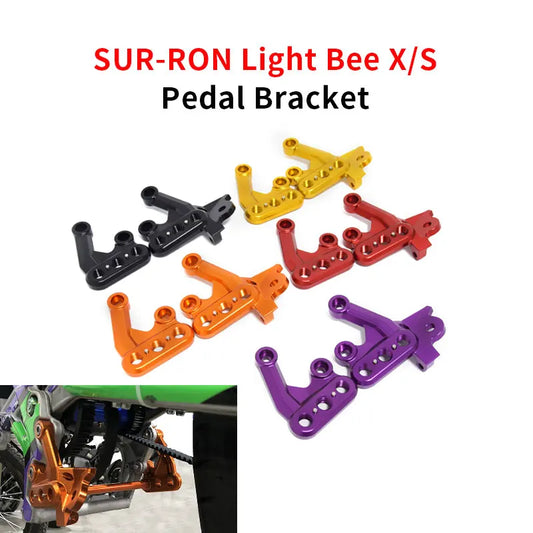 For Sur Ron Pedal Bracket Light Bee X Modification Parts E-bike Dirtbike Off-road Motorcycle  SUR-RON Parts RISE DEFENSE SYSTEMS.AI PRODUCTS