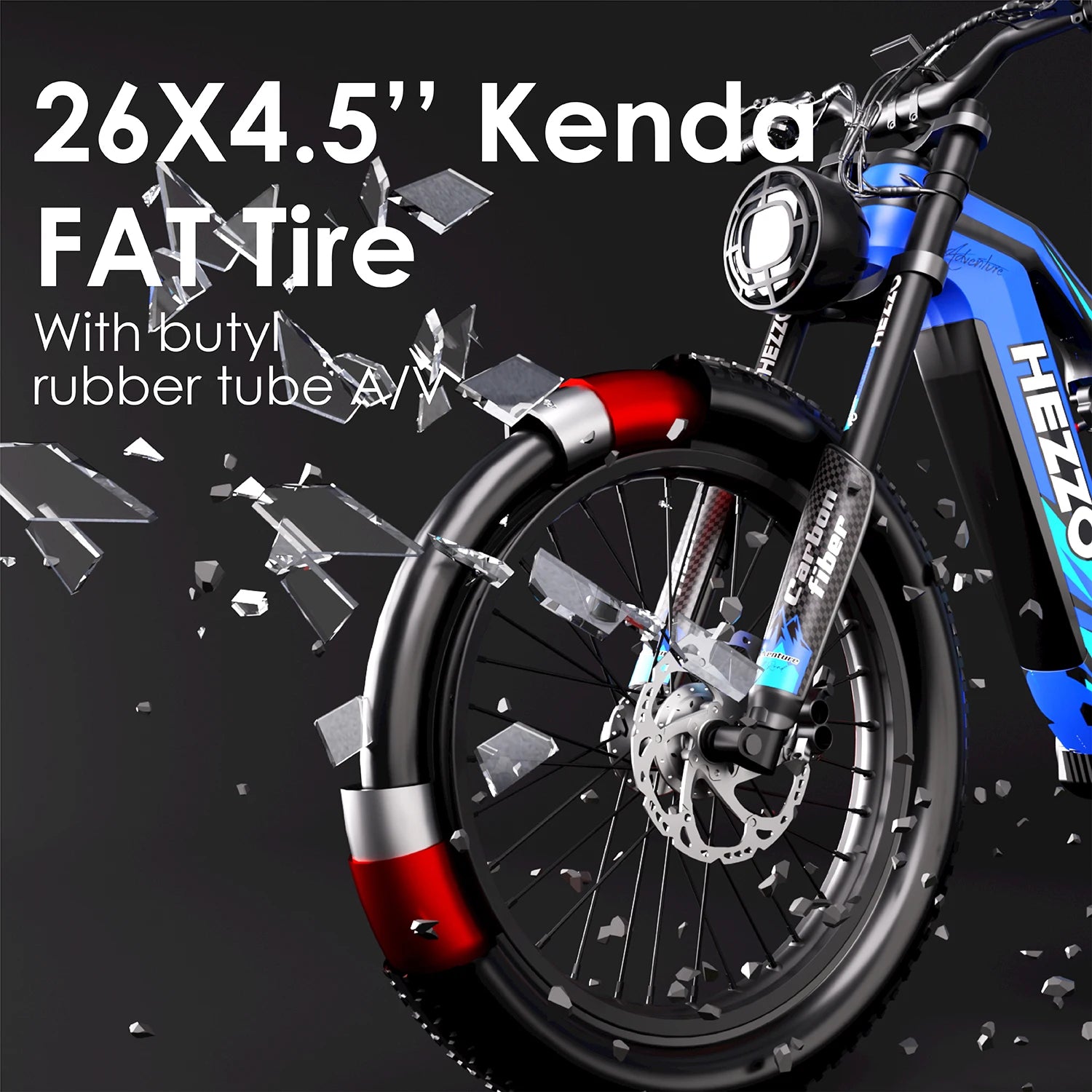 HEZZO Carbon Fiber Ebike 52V 1000W Bafang M620 Middrive Electric Bicycle 21Ah LG 50Kmp 26X4.8