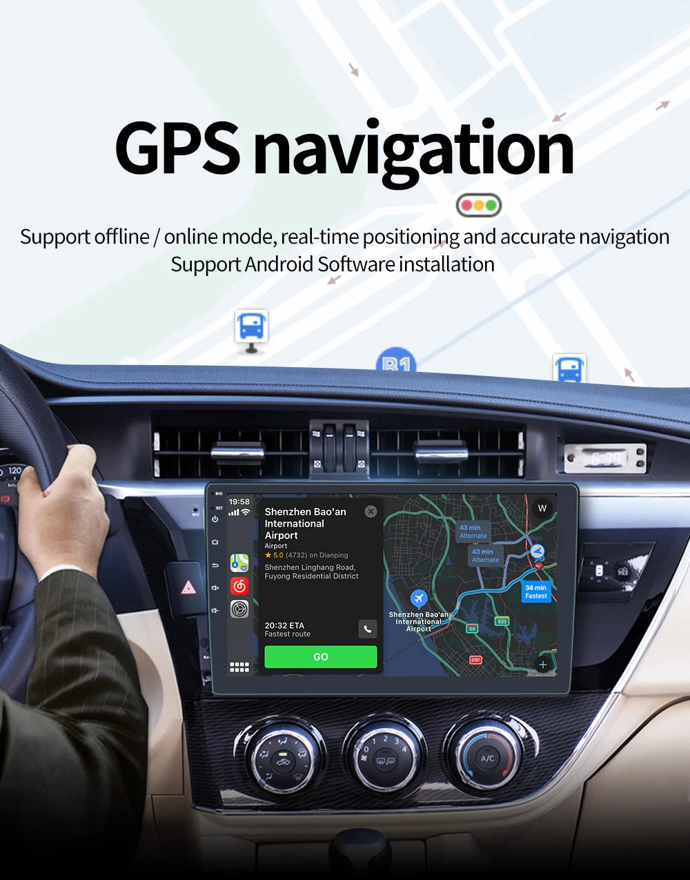 BQCC 4core 2 Din Car Radio Androidauto Carplay Android 13 GPS Car Audio 7"/9"/10" WIFI BT IPS Automotive Multimedia Player RISE DEFENSE SYSTEMS.AI PRODUCTS