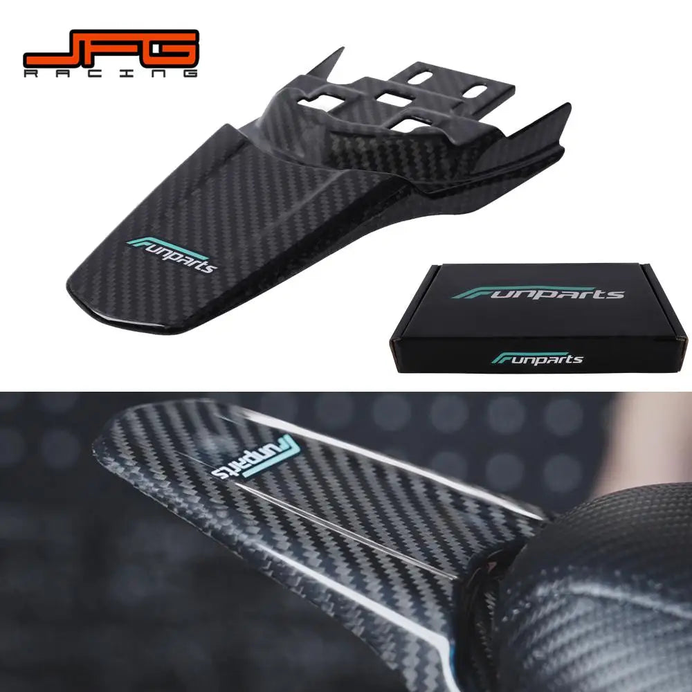 Funparts Carbon Fiber Motorcycle Rear Fender Mudguards For Surron Sur-Ron Sur Ron Lightbee Light Bee X S L1E Electric Bike RISE DEFENSE SYSTEMS.AI PRODUCTS