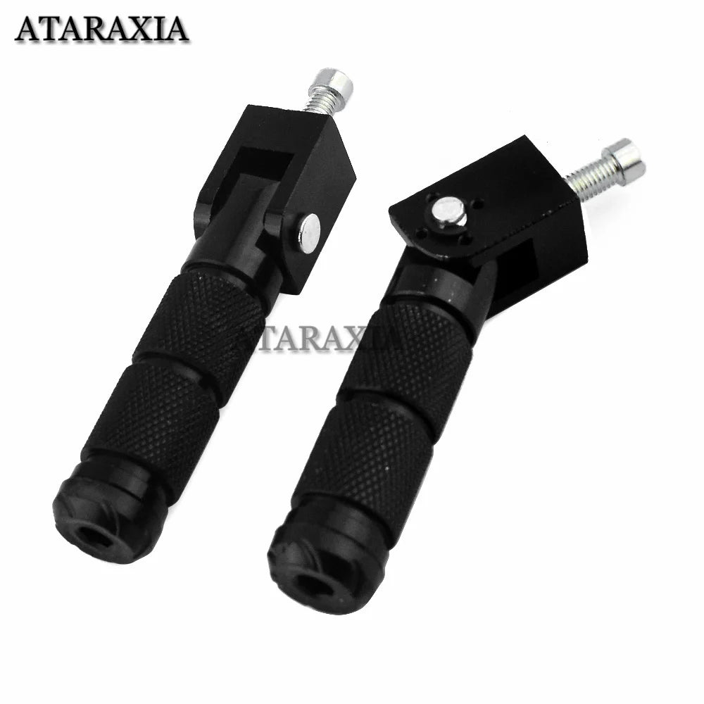 M8 Universal Motorcycle Motor Bike Folding Footrests Footpegs Foot Rests Pegs Rear Pedals Set CNC Aluminum Motorcycle Part RISE DEFENSE SYSTEMS.AI PRODUCTS
