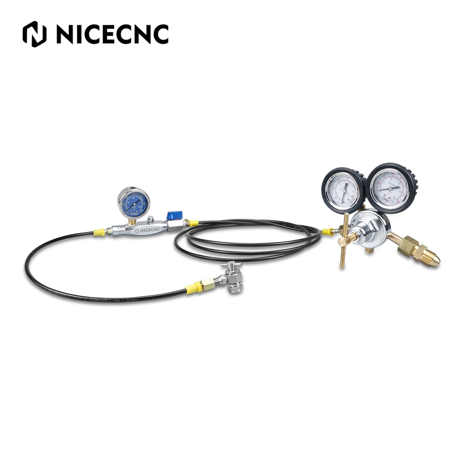 Nitrogen Shock Fill Tool 2" 600PSI Gauge For KTM Yamaha Honda Suzuki BMW UTV ATV ATC Can-Am Polaris Motorcycle Off-road DirtBike RISE DEFENSE SYSTEMS.AI PRODUCTS